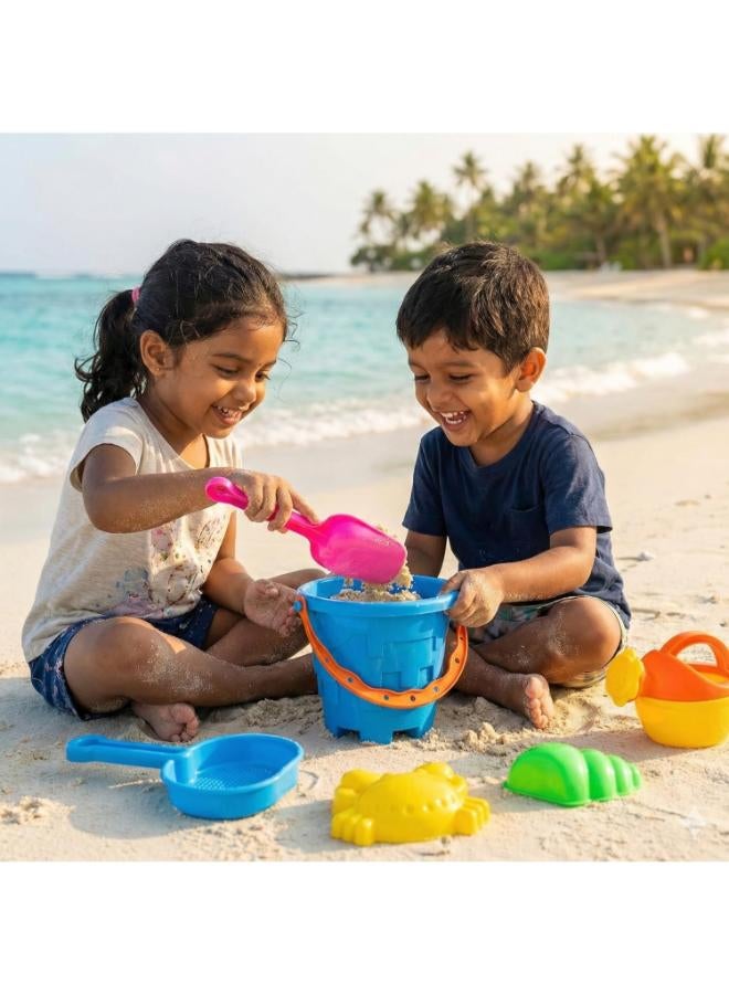 Kids Mandi 6PCS Beach Sand Kit Toy Set for Toddlers | Bucket, Shovels & Fun Molds | Outdoor Play Kit for Kids | Creative Beach & Garden Activity Toys (Color May Vary) - Image 3