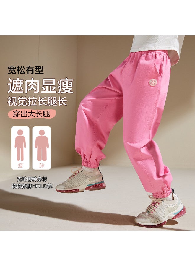 ASK JUNIOR سروال بنات خريف مع علامة على الجانبين سروال رياضي ضيق للسير للمراهقات - Image 5