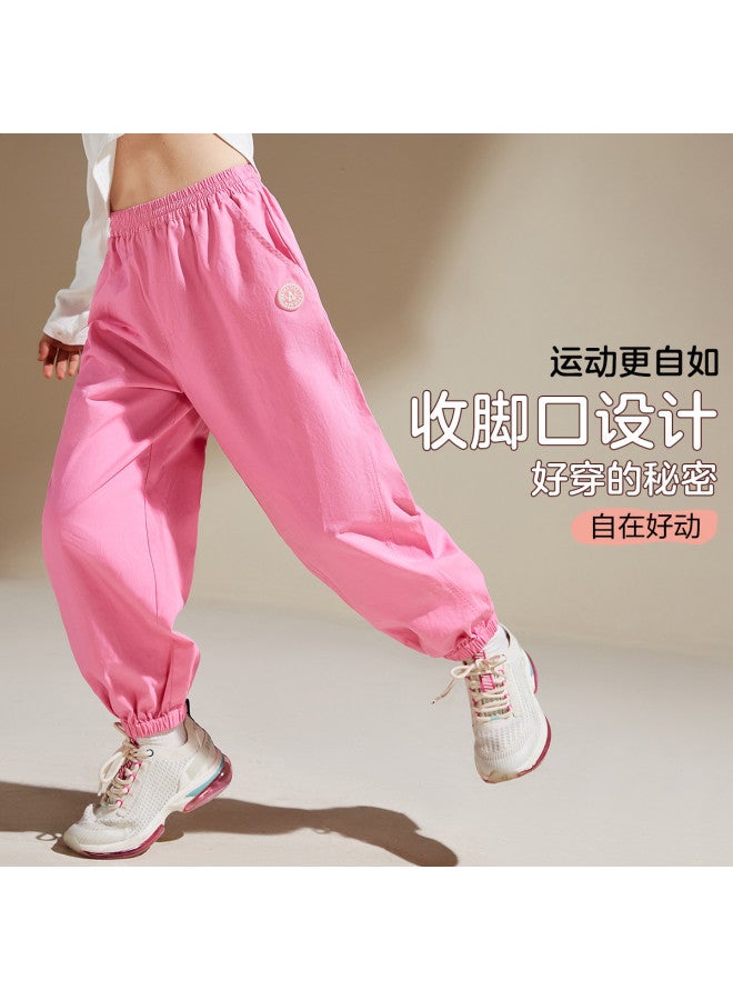 ASK JUNIOR سروال بنات خريف مع علامة على الجانبين سروال رياضي ضيق للسير للمراهقات - Image 4