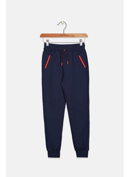 Tchibo Kids Boy Regular Fit Plain Sweatspants, Navy  - Image 1