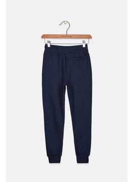 Tchibo Kids Boy Regular Fit Plain Sweatspants, Navy  - Image 2