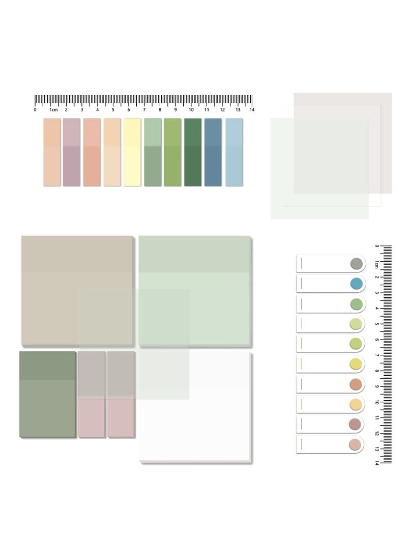 Dominy - 700 Sheets Transparent Sticky Notes, 3 x 3 Inch Clear Waterproof See-Through Memo Pads, Self-Adhesive Translucent Writable Index Tabs for Annotating Books, Office, and School Supplies - Image 1
