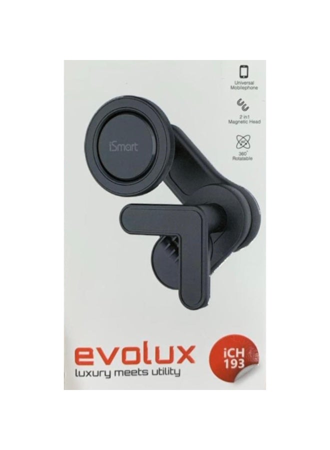 حامل هاتف مغناطيسي للسيارة iCH193 - حامل جوال عالمي، رأس مغناطيسي مزدوج (2 في 1)، قابل للدوران 360 درجة - Image 2