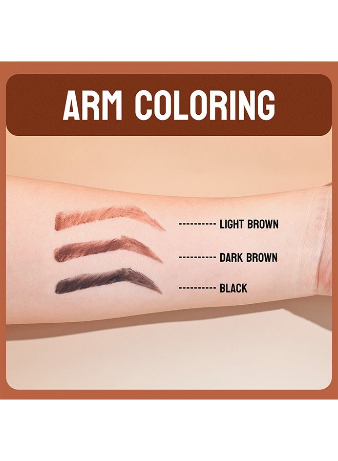 هيلوكيس Eyebrow Pomade بلونين ، 2 في 1 شمع تصفيف الحواجب ، جل حواجب شفاف مقاوم للماء وطويل الأمد ، تصفيف الحواجب وجل دهن الحواجب بفرشاة (# 05) بني غامق - Image 4