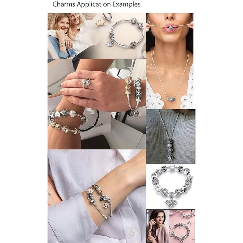 أدابيل Adabele 1pc Solid Gold Plated Sterling Silver Hypoallergenic Birthstone Charm Cubic Zirconia CZ Diamond Bead Fit Pandora All Other Bracelet Necklace Personalized Women Jewelry - Image 5