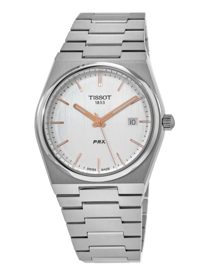TISSOT PRX White Dial Stainless Steel 40mm Mens Swiss Quartz Watch - T137.410.11.031.00 - Image 2