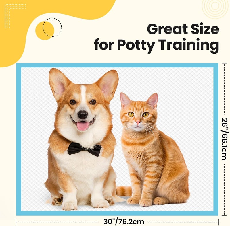 VJJ Extra Large Puppy Pads 100 Count | 30x26 Inch XL Dog Pee Pads | Super Absorbent Disposable Pee Pads for Dogs | Wee Wee Pads for Pet Training - Image 5