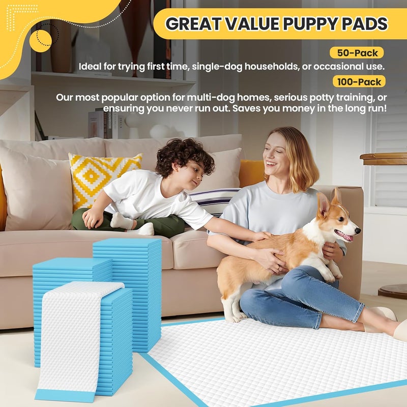 VJJ Extra Large Puppy Pads 100 Count | 30x26 Inch XL Dog Pee Pads | Super Absorbent Disposable Pee Pads for Dogs | Wee Wee Pads for Pet Training - Image 4