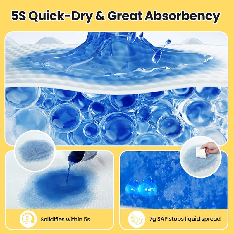 VJJ Extra Large Puppy Pads 100 Count | 30x26 Inch XL Dog Pee Pads | Super Absorbent Disposable Pee Pads for Dogs | Wee Wee Pads for Pet Training - Image 3