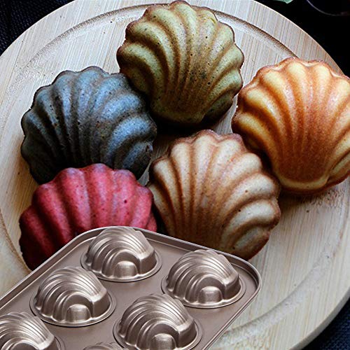 Webake Non-stick Madeleine Pans Carbon Steel Cake Pan French Dessert Mold Spherical Scallop Madeline Bakeware 2 Pack Set - Image 5