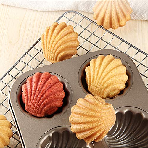 Webake Non-stick Madeleine Pans Carbon Steel Cake Pan French Dessert Mold Spherical Scallop Madeline Bakeware 2 Pack Set - Image 3