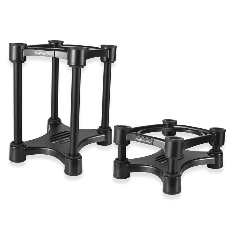 Softline Pro SP-ISO208 Isolation Studio Monitor Stand Height & Tilt Adjustable Black - Pack of 2 Pcs - Image 1