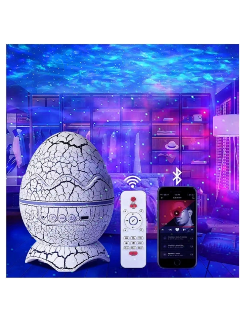 ELTRAZONE Galaxy Projector For Bedroom Star Projector Galaxy Light Egg Projector For Kids & Adults Night Light Table Lamp With Bluetooth Speaker And Remote Control 14 Light Effects And 19 White Noise - Image 1