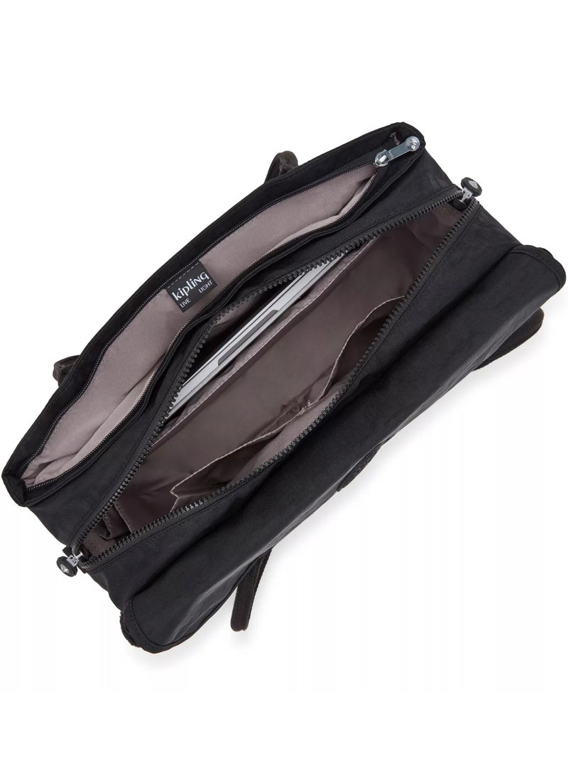 kipling Superworker S Female Small Working Bag (With Removable Shoulderstrap) - Black Noir - Image 4