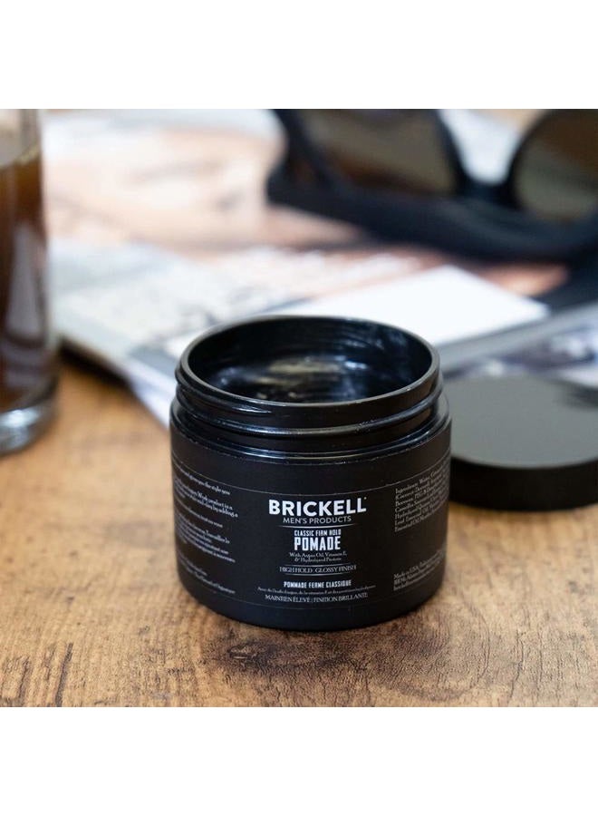 Brickell Men's Products Brickell Men's Hair Styling Firm Hold Pomade for Men, Natural & Organic With Strong Hold & High Shine Finish, 2 Ounces, Scented - Image 4