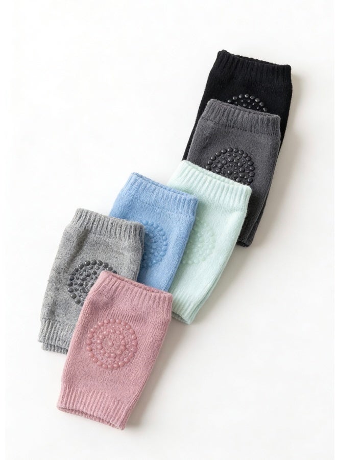 6 Pairs Baby Crawling Anti Slip Knee Pads Baby Knee Protectors Toddlers Leg Warmers - Image 2