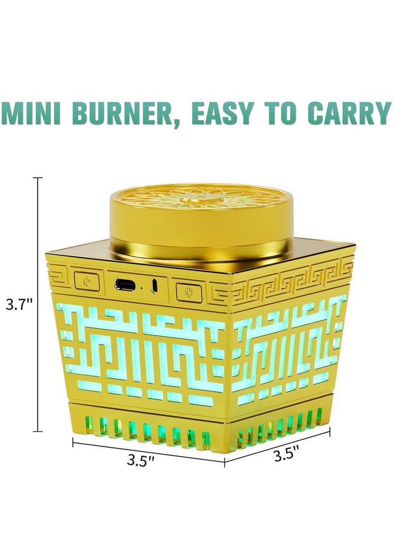 ELTRAZONE Quran Speaker & Mini Incense Burner Bakhoor – Bluetooth Speaker with Remote Control, 114 Quran Chapters, Multicolor Night Light - Image 4