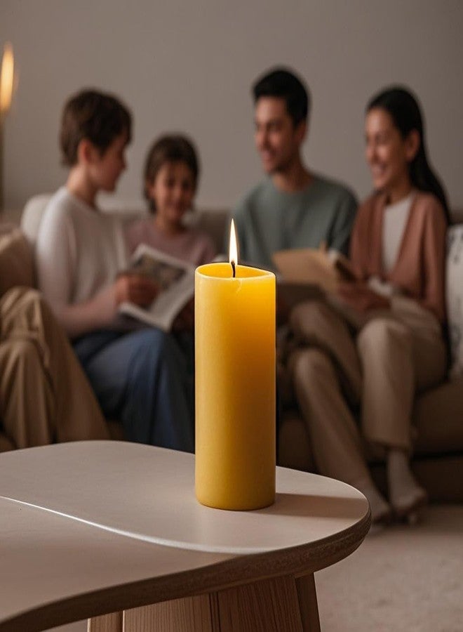 MOSROAD Natural Beeswax Candles 3 Packs, 105 Hours Burn Time Total, 100% Pure Beeswax Pillar Candles for Emergency Prayer Home Decor, Bees Wax Candle for Relax, Smokeless & Dripless [2x4 inch] - Image 3