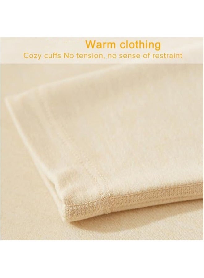 Women's Thermal Underwear Set Long Johns Women's Wool Silk Thermal Underwear Base Pajamas Set Cold Weather - Image 5