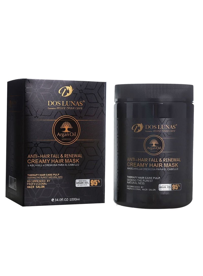 Dos Lunas Argan Oil Anti-Hair Fall & Repair Creamy Hair Mask 1000 ml - Image 1