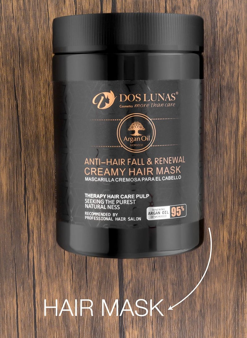 Dos Lunas Argan Oil Anti-Hair Fall & Repair Creamy Hair Mask 1000 ml - Image 3
