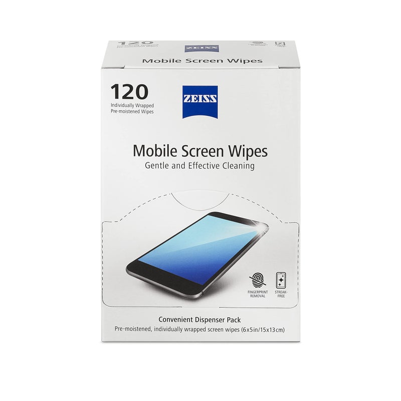 ZEISS Pre-Moistened Wipes, Screen Cleaner, 120 Count - Image 1