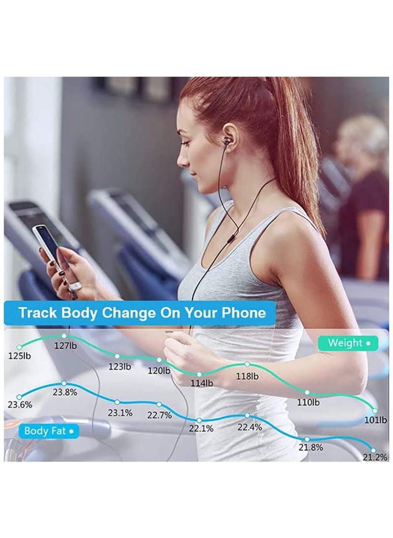 Smart Weight Scale Body Fat Scale Bluetooth Smart Body Weight Scale Wireless Digital Bathroom Scale with Smartphone App (Black)