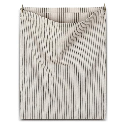 Ribbonlic Reusable Rag Cloth & Dish Towel Holder Natural Cotton Vintage Bag for Kitchen, Laundry Room, Bathroom Storage(Vertical Stripes) - Image 1