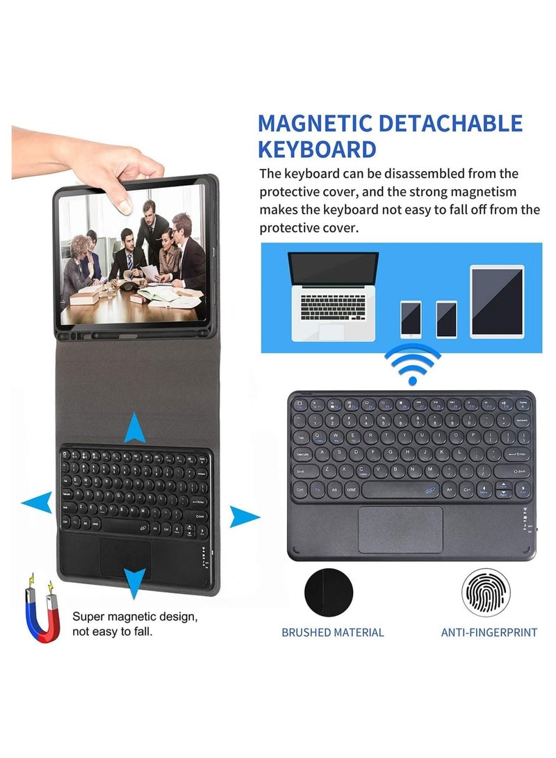ELTRAZONE Keyboard Case with Touchpad for iPad 10.2 9th Generation 2021/8th Gen 2020/7th Gen 2019 Magnetically Detachable Wireless Keyboard Case for iPad New 10.2 - Image 4