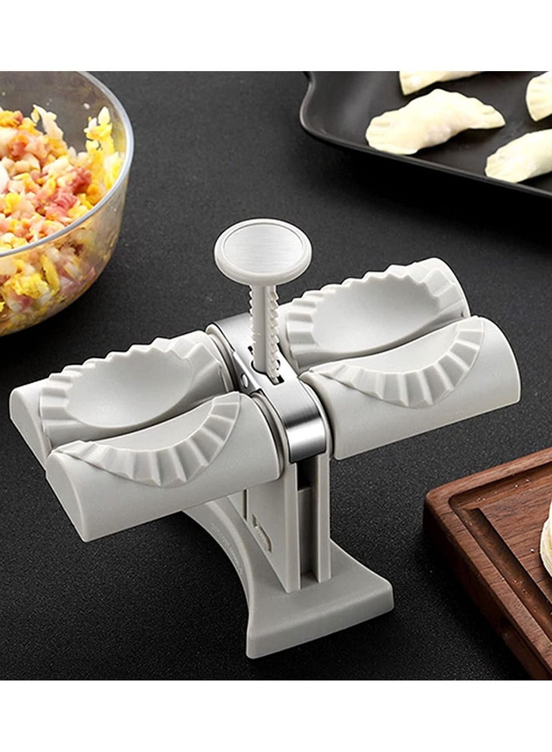 DubaiGallery Dumpling MakerMould，household Double Head Automatic Dumpling Maker Mould，Dumpling Maker StainlessMold Making Suitable For FamiliesTool Make Dumplings Empanadas Quickly - Image 3
