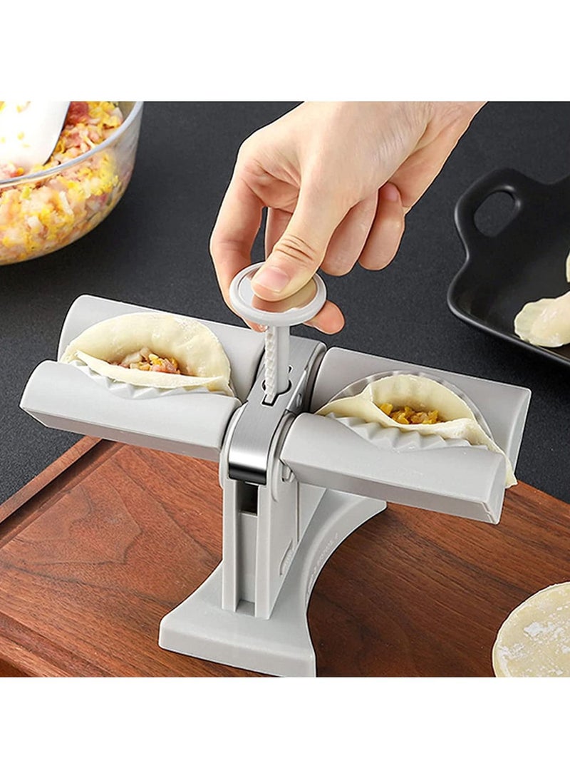 DubaiGallery Dumpling MakerMould，household Double Head Automatic Dumpling Maker Mould，Dumpling Maker StainlessMold Making Suitable For FamiliesTool Make Dumplings Empanadas Quickly - Image 2