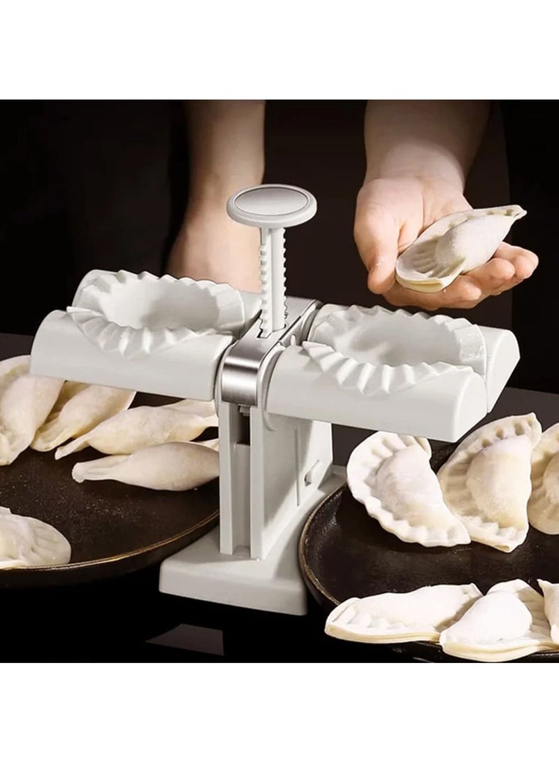 DubaiGallery Dumpling MakerMould，household Double Head Automatic Dumpling Maker Mould，Dumpling Maker StainlessMold Making Suitable For FamiliesTool Make Dumplings Empanadas Quickly - Image 4