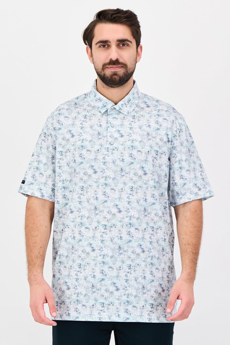 Greg Norman Men Sportswear Fit Short Sleeve Outdoor Polo Shirt, Multicolor - Image 1