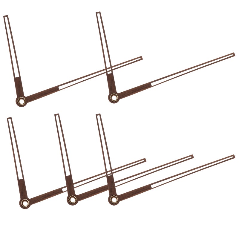 5 Sets of Wood Clock Hands Clock Pointers Replacement Clock Movement - Image 1