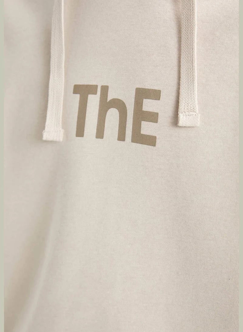 ديفاكتو Man Hooded Long Sleeve Knitted Sweatshirt