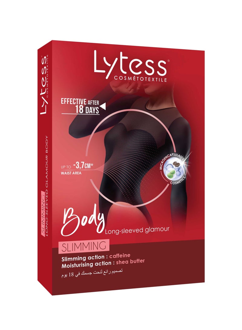 Lytess Body Slimming Long-Sleeved Glamour Body, Black S/M - Image 1