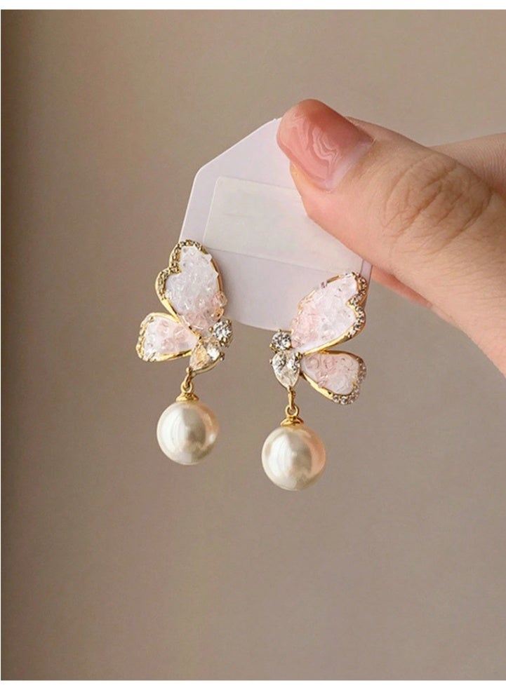 Shein Korean Elegant Stud Earrings, Niche Personalized Versatile Jewelry Accessories - Image 1