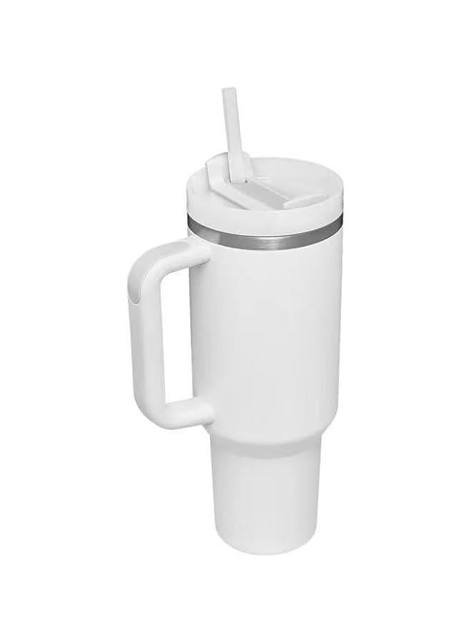 HOOKOR 40 OZ Insulated tumbler with straw, Double Vacuum Stainless Steel Water Bottle for Home, Office or Car - Iced Coffee Cup Reusable,Thermos Travel Coffee Mug,Keep Hot/Cold for Hours - Image 1