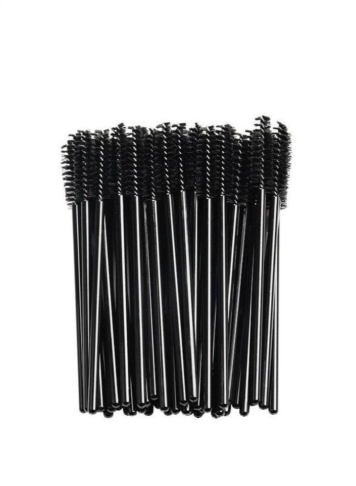 50 قطعة لمرة واحدة الرموش ماسكارا تطبيق عصا فرشاة أسود - Image 1