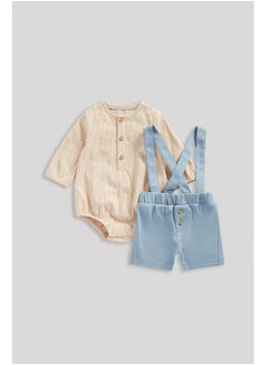 mothercare Bibshorts and Bodysuit Set  - Image 1
