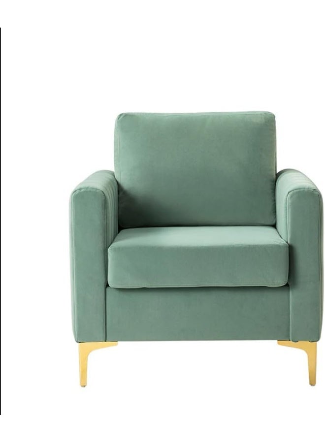 Zayn comforts كرسي بذراعين من المخمل الفاخر - قطعة جمالية لأي مساحة، تجمع بين الفخامة والراحة (أخضر مريمي) - Image 4