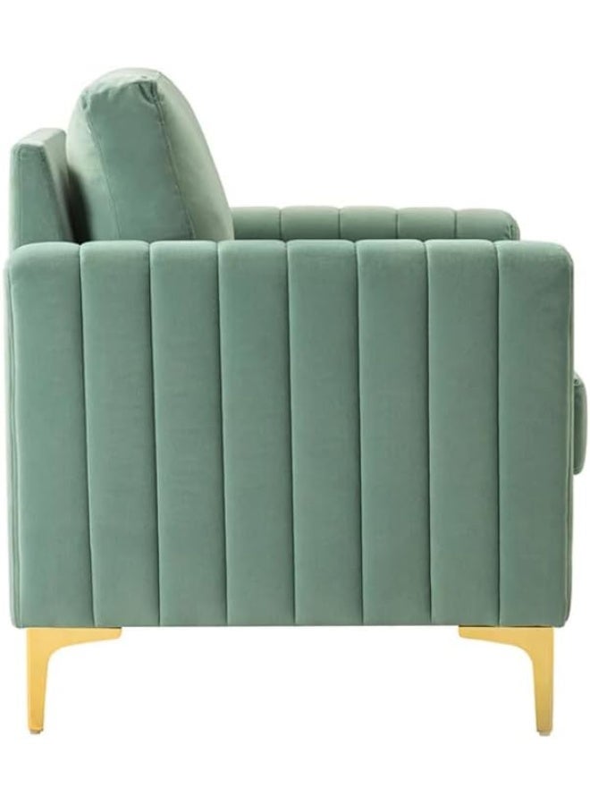Zayn comforts كرسي بذراعين من المخمل الفاخر - قطعة جمالية لأي مساحة، تجمع بين الفخامة والراحة (أخضر مريمي) - Image 5