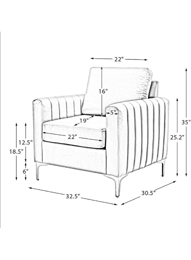 Zayn comforts كرسي بذراعين من المخمل الفاخر - قطعة جمالية لأي مساحة، تجمع بين الفخامة والراحة (أخضر مريمي) - Image 2