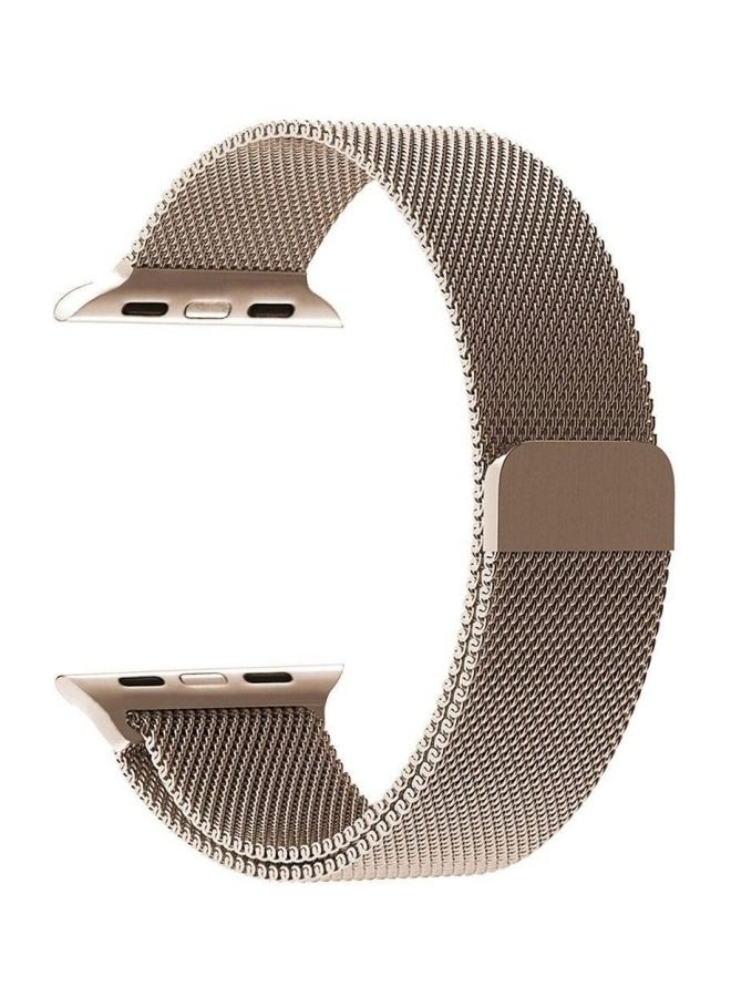 Replacement Band For Apple Watch Series 5/6/7 44/42/45mm Light Gold - Image 1