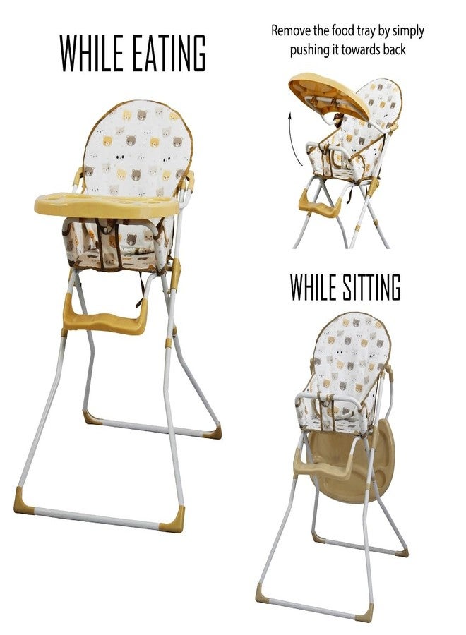 EVOLIFE Premium Adjustable Baby High Chair | Stylish | Easy-to-Clean | Feeding Chair for Infants & Toddlers | Baby Eating Chair | Secure Harness | Modern Dining Solution | Booster Seat (Grey) (Brown) - Image 5