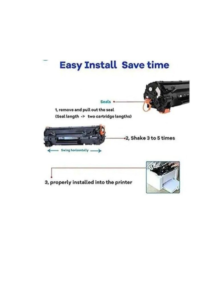 تيرابايت خرطوشة حبر 78A لطابعات LaserJet Pro M1536dnf وM1537dnf وM1538dnf وM1539dnf وP1566 وP1606dn باللون الأسود - Image 2