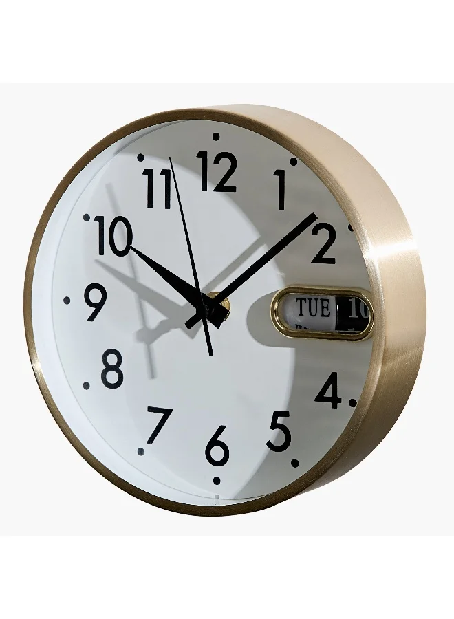 Home Box Saratoga Willa Table Clock with Calendar - 17.5x5.2x17.5 cm
