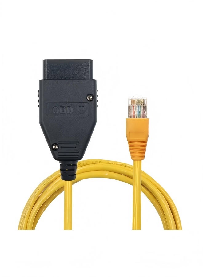محول ENET OBD2 مع كابل إيثرنت RJ45 متوافق مع I-COM E-SYS و E-SYS ICOM لسيارات BMW، كابل ENET، برمجة وتشخيص أعطال سلسلة F مع كابل إيثرنت - Image 1