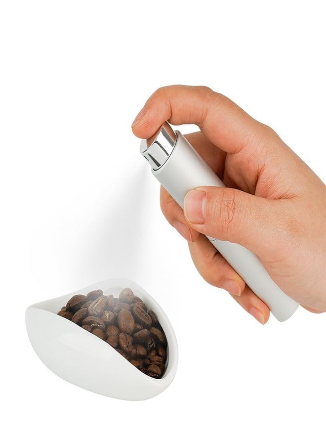 watchget Coffee Bean Dosing Cup & Static Reduction Spray Bottle Kit for Espresso Bar, Ceramic Single Dose Tray for Brewing/Tea, Barista Accessories Set, White - Image 1