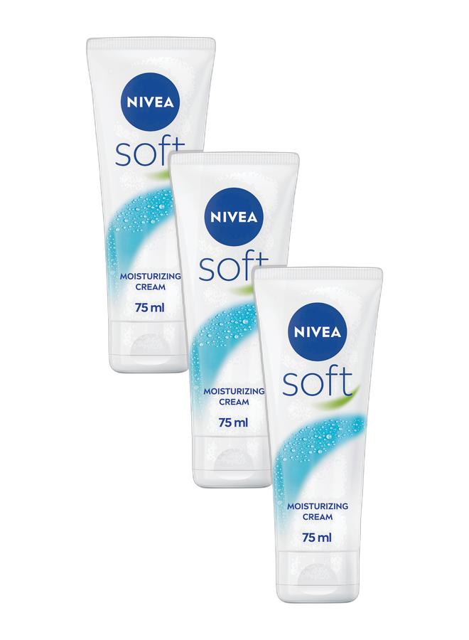 Nivea كريم مرطب ناعم منعش 75 مل عبوة من 3 - Image 1